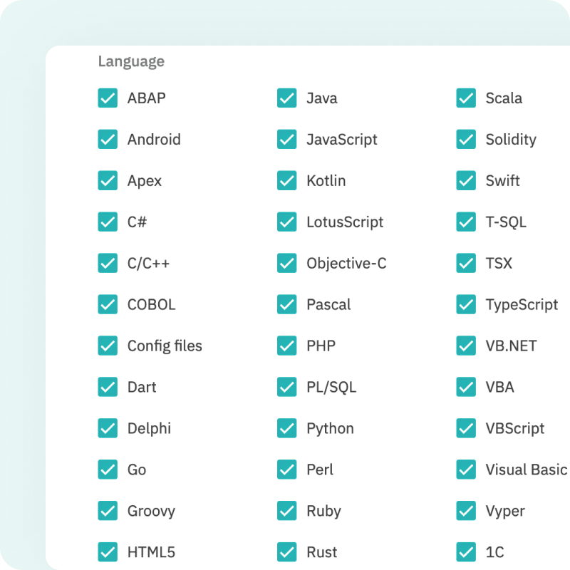 Wide language coverage