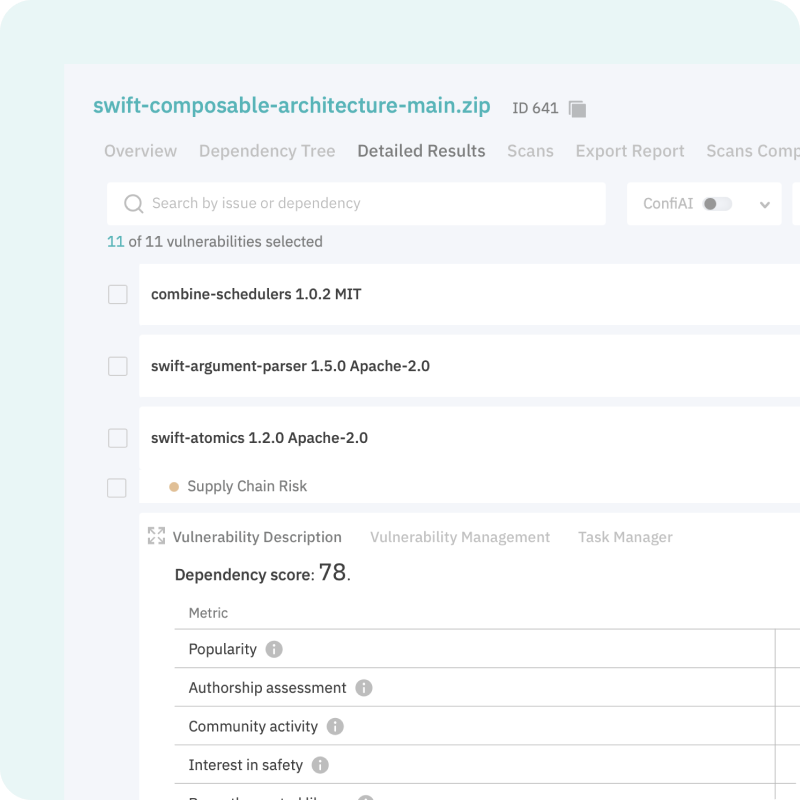 SCA for iOS Dependencies
