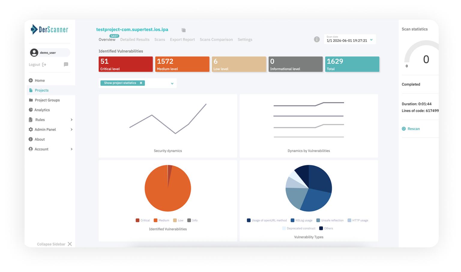 DerScanner Supply Chain Security Dashboard