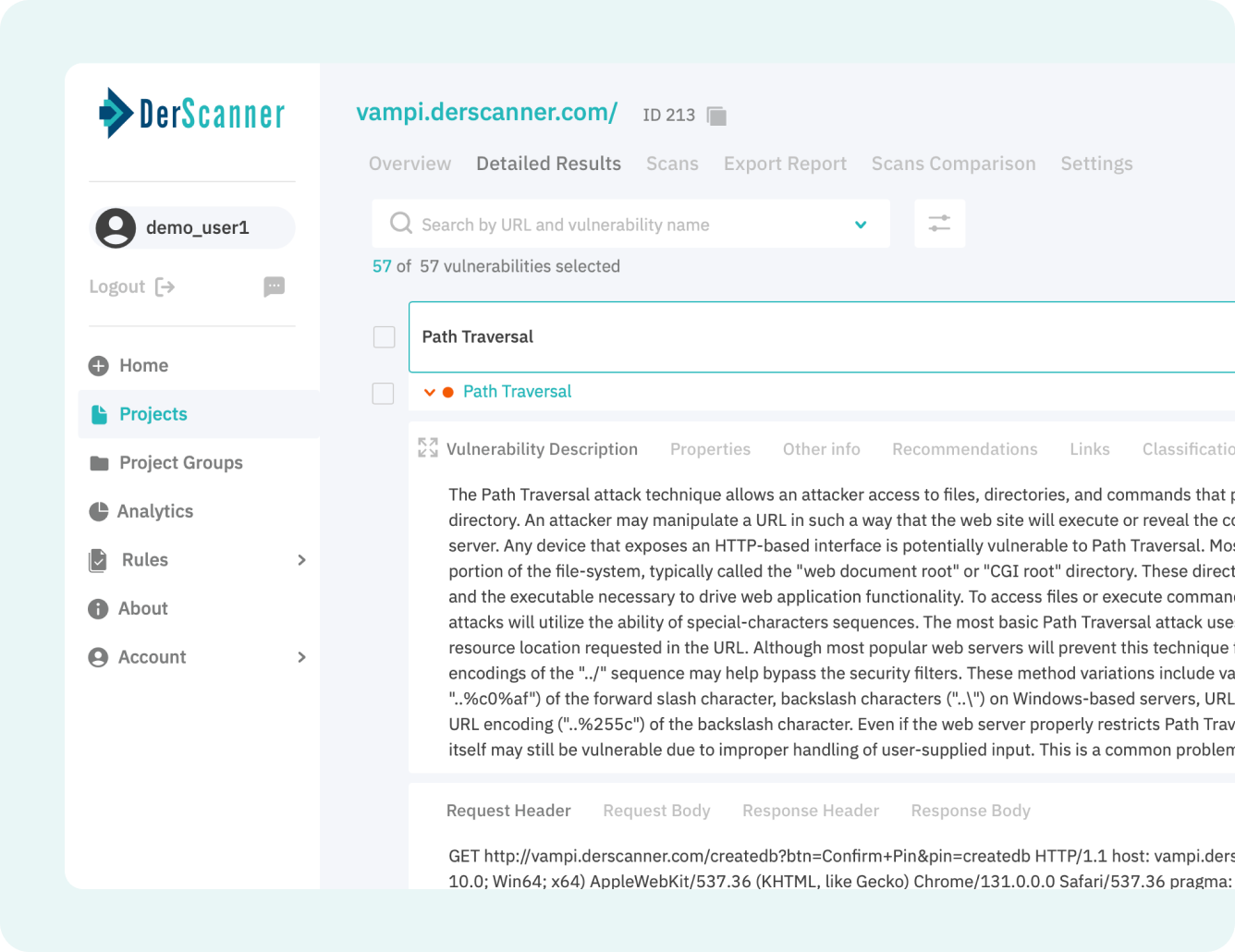 DerScanner DAST automated scanning